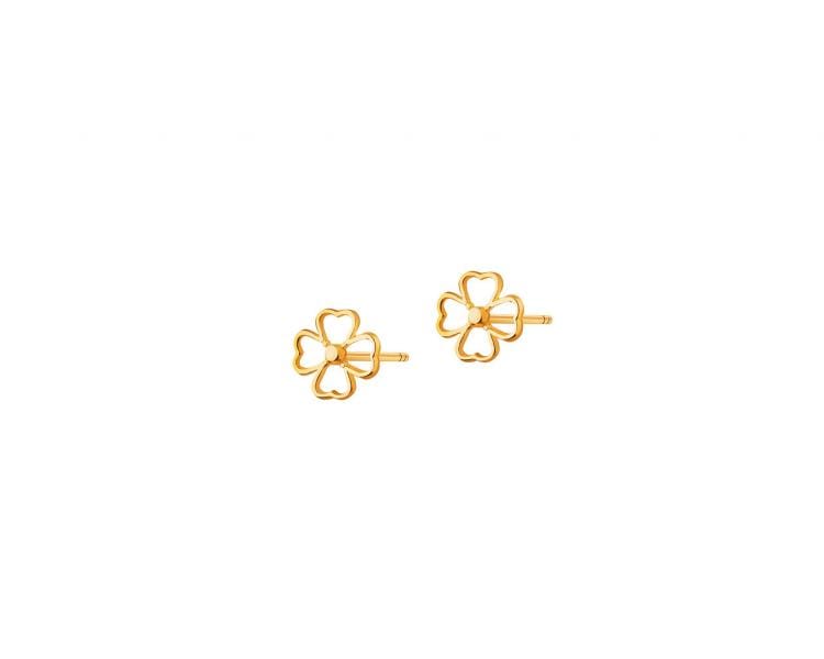 Zlaté náušnice - čtyřlístky