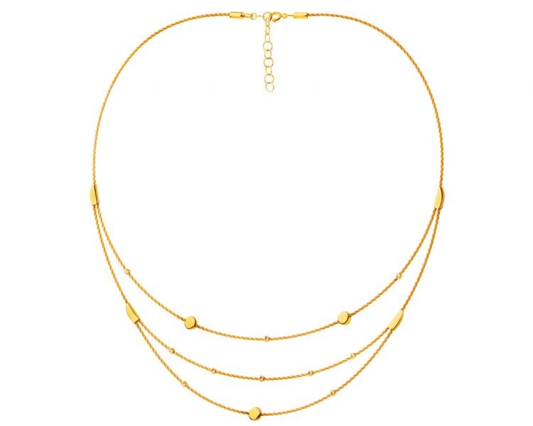 Zlatý náhrdelník - kroužky, kuličky