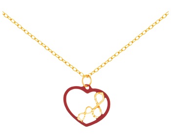 Zlatý náhrdelník - srdce, nekonečno