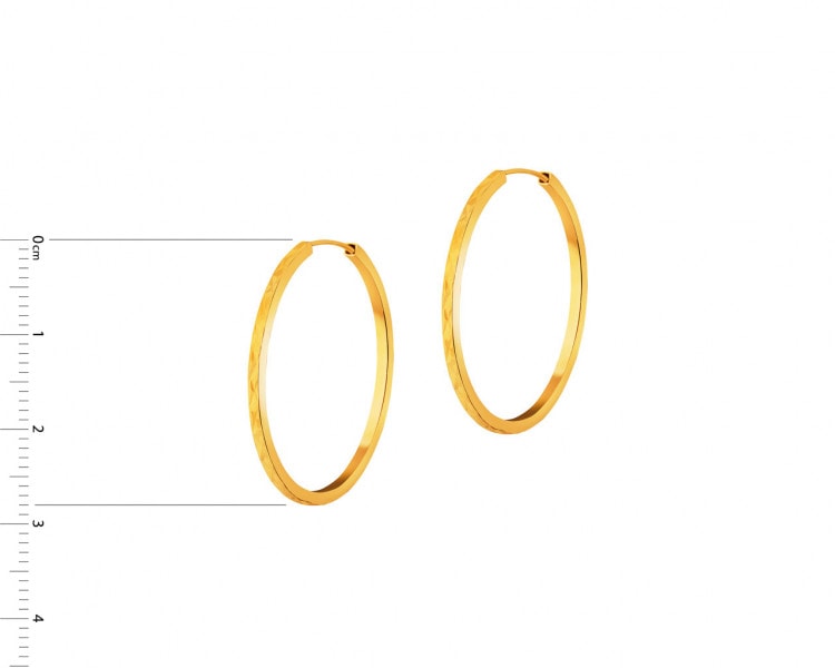 Zlaté náušnice - kruhy, 28 mm