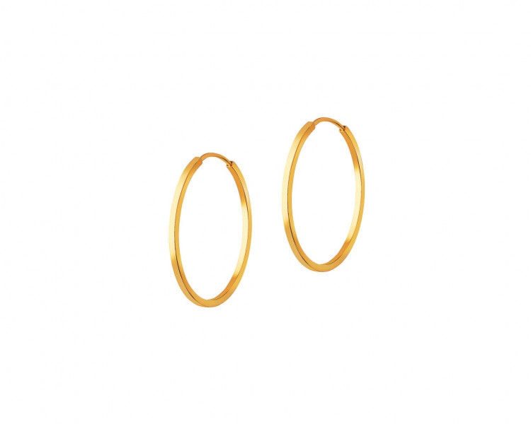 Zlaté náušnice - kruhy, 22 mm