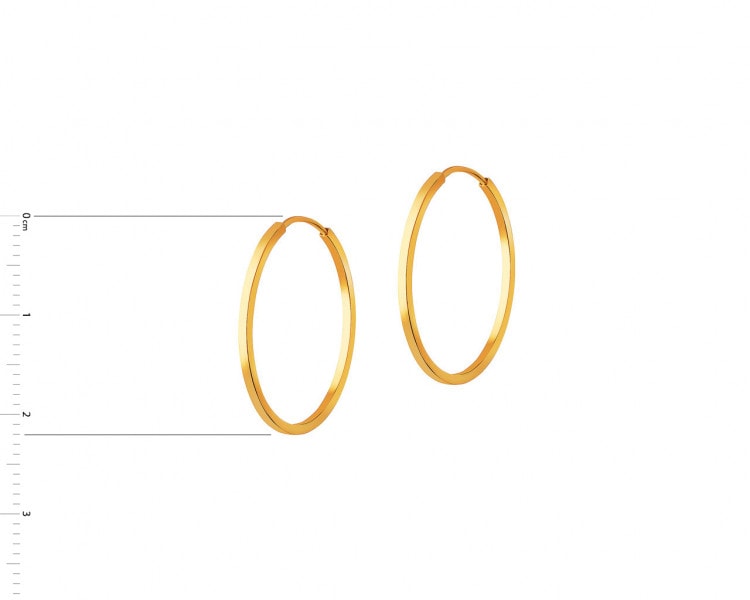Zlaté náušnice - kruhy, 22 mm