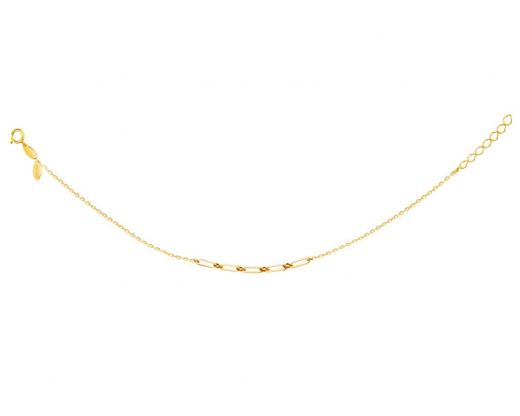 Złota bransoletka, ankier - paper clip