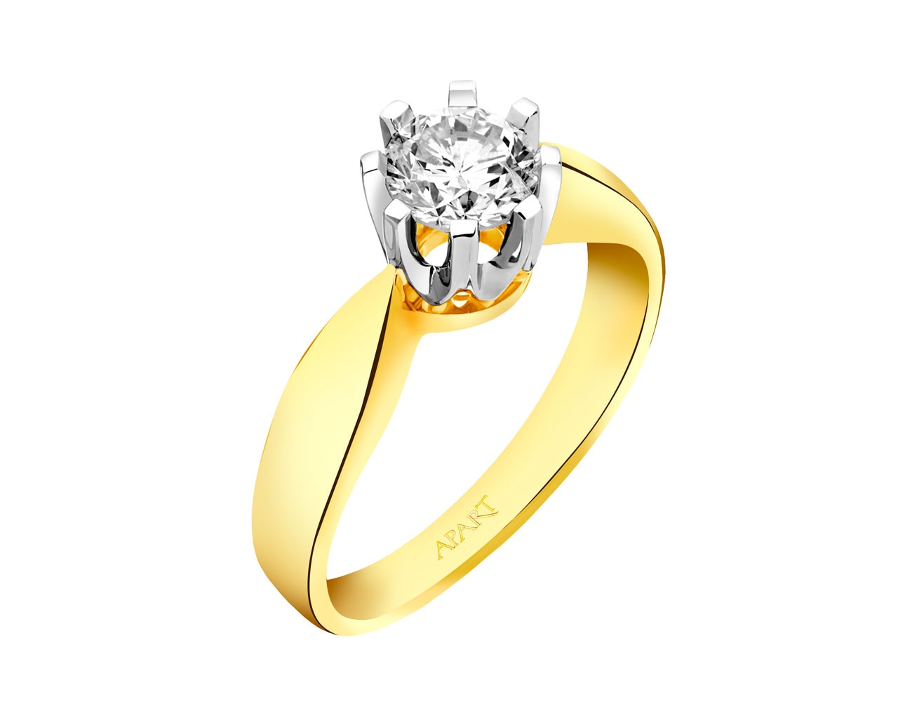 Yellow & White Gold Diamond 0,70 ct - fineness 14 K - Ref No 100.309 / Apart