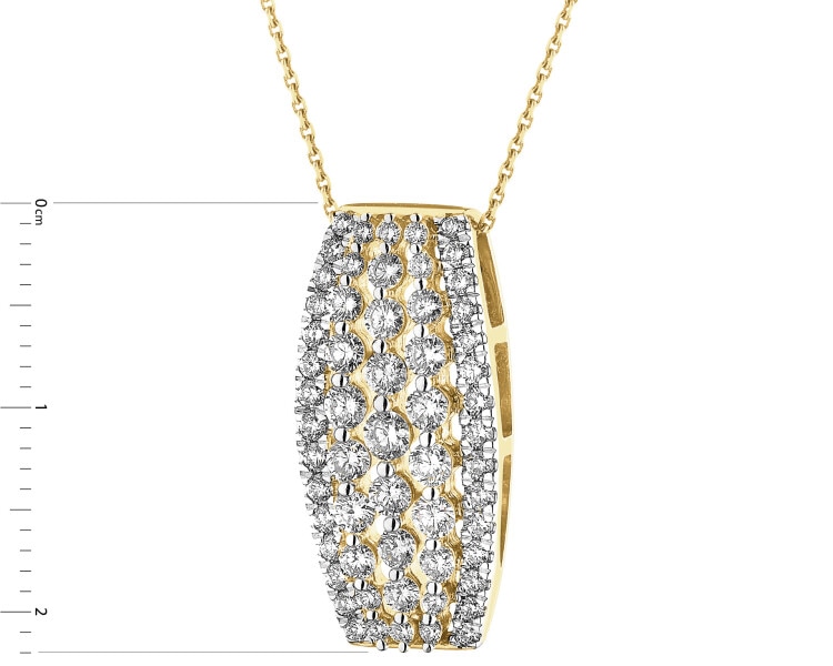 Zlatý přívěsek s brilianty - 1,00 ct - ryzost 585