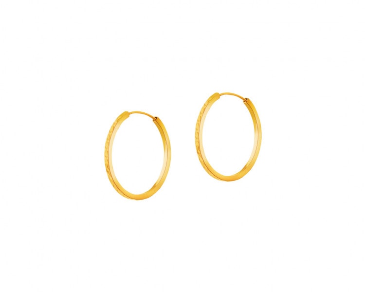 Zlaté náušnice - kruhy, 23 mm