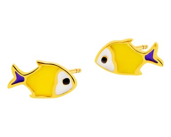 Gold earrings - Fish