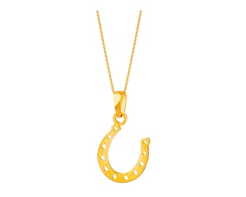 8ct Yellow Gold Pendant - Horseshoe