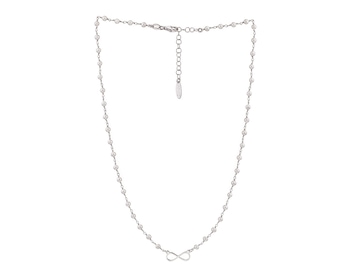 Stříbrný náhrdelník s perletí - nekonečno