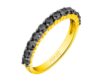 Zlatý prsten s diamanty 0,72 ct - ryzost 585