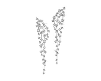White gold earrings with diamonds 2,18 ct - fineness 14 K