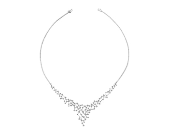 White gold necklace with diamonds 3,02 ct - fineness 14 K