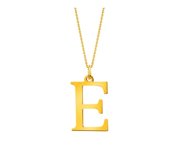 Złota zawieszka - litera E