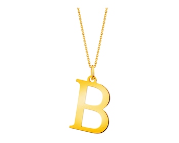 Złota zawieszka - litera B