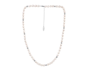 Stříbrný náhrdelník s perlami