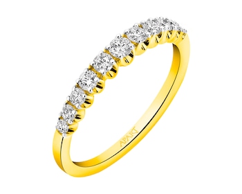 Zlatý prsten s brilianty 0,36 ct - ryzost 585