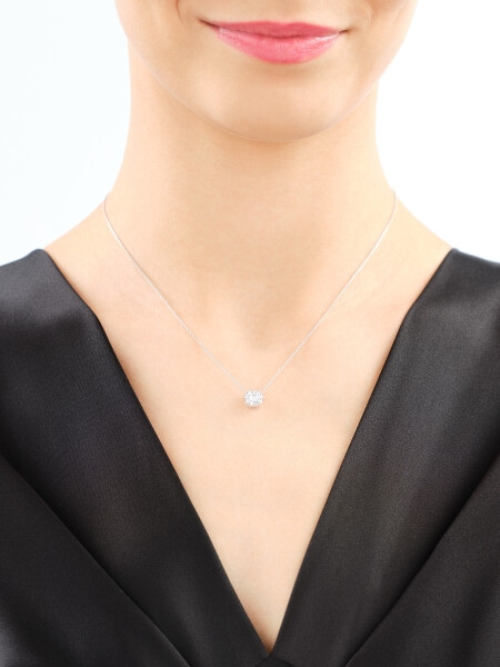 Náhrdelník z bílého zlata s brilianty - 0,38 ct - ryzost 585