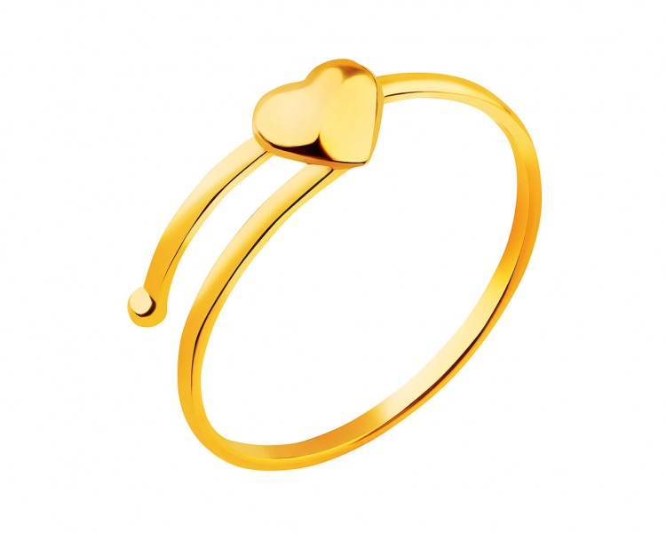 Gold ring - heart