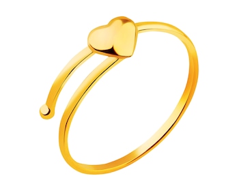 Gold ring - heart