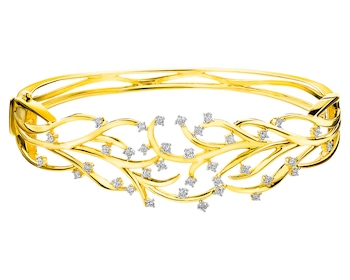 Gold bracelet with diamonds 0,72 ct - fineness 14 K