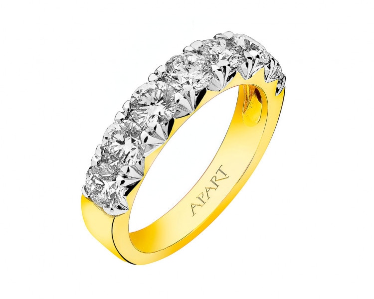 Zlatý prsten s brilianty 2,01 ct - ryzost 585