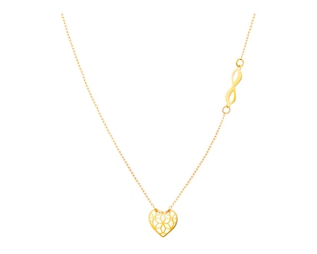 Zlatý náhrdelník, anker - nekonečno, srdce, rozeta