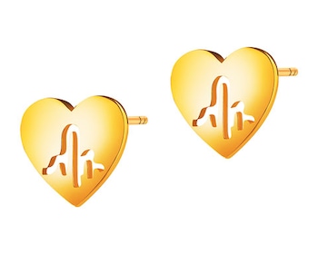 Złote kolczyki - serca, EKG serca