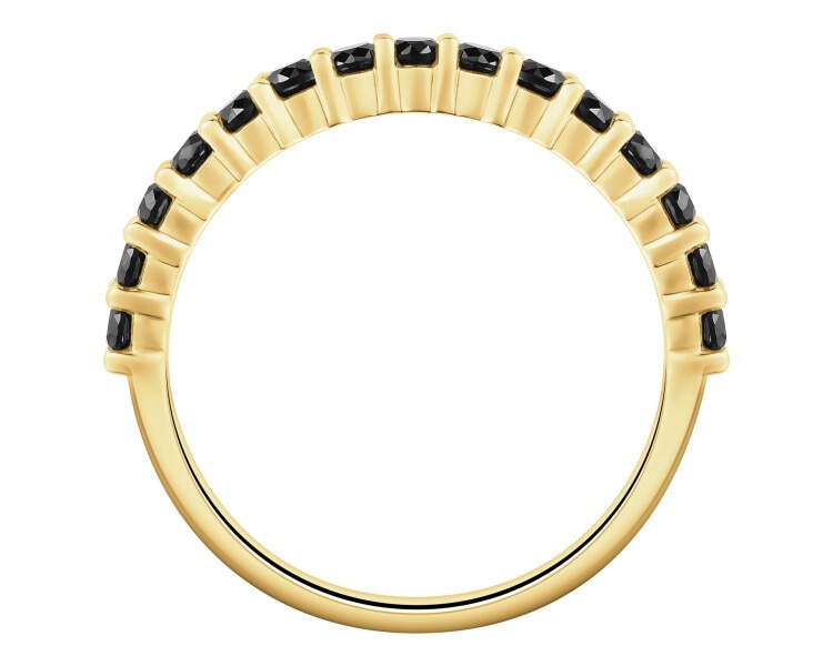 Gold ring with diamonds - 0,45 ct - fineness 14 K