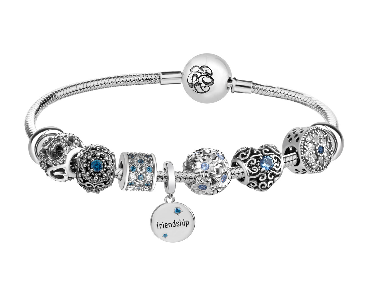 Bransoletka beads - zestaw - serce, kwiaty, przyjaźń