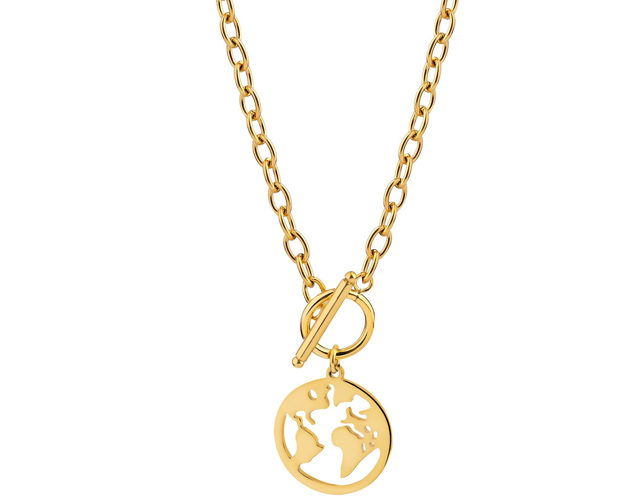 Stainless steel necklace - globe