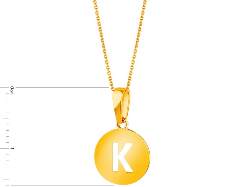 Złota zawieszka - litera K