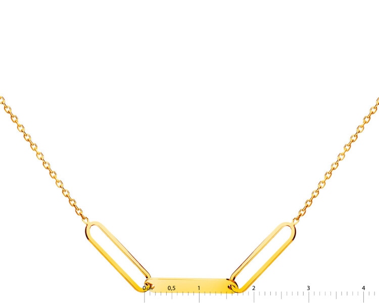 Zlatý náhrdelník, anker - paper clip