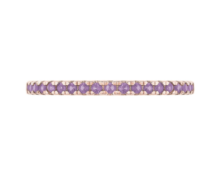 9 K Pink Gold Band Ring - fineness 9 K