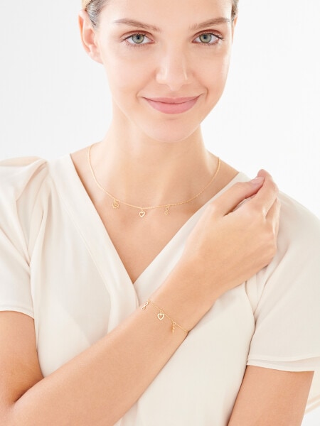 Bransoletka srebrna - nieskończoność, serce, koniczyna