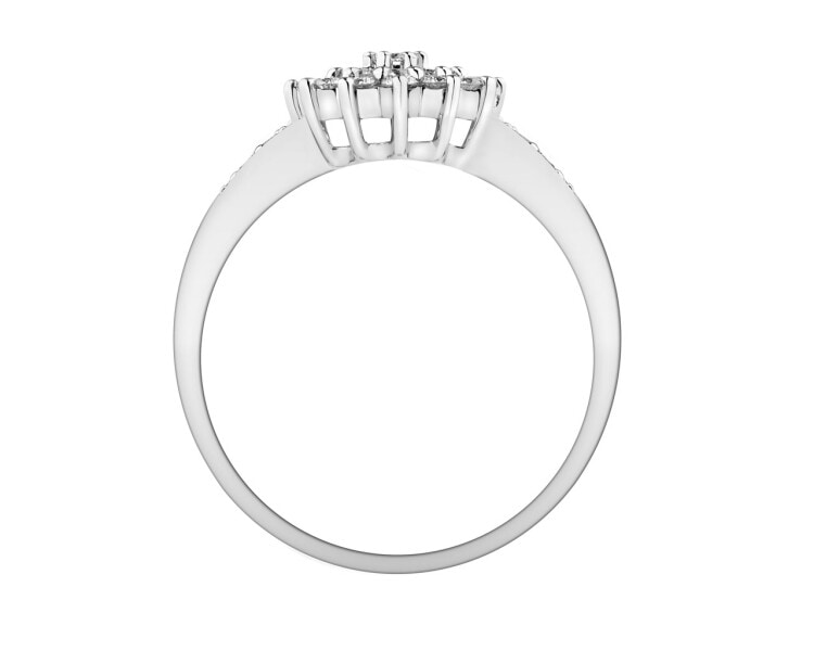 Prsten z bílého zlata s diamanty 0,40 ct - ryzost 585