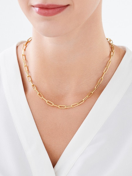 Golden necklace - paper clip