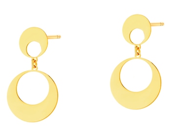 Gold-plated silver earrings - circles