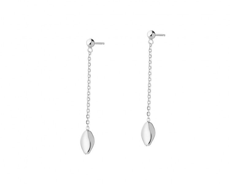 Silver earrings - beans