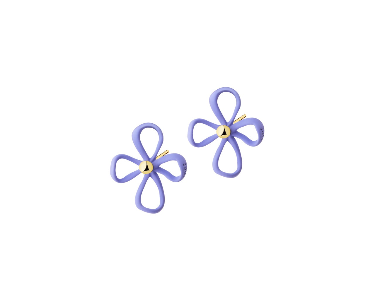Kolczyki z mosiądzu pozłacane - kwiaty