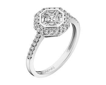 White gold ring with diamonds 0,68 ct - fineness 18 K