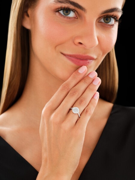 White gold ring with diamonds - 0,68 ct - fineness 18 K