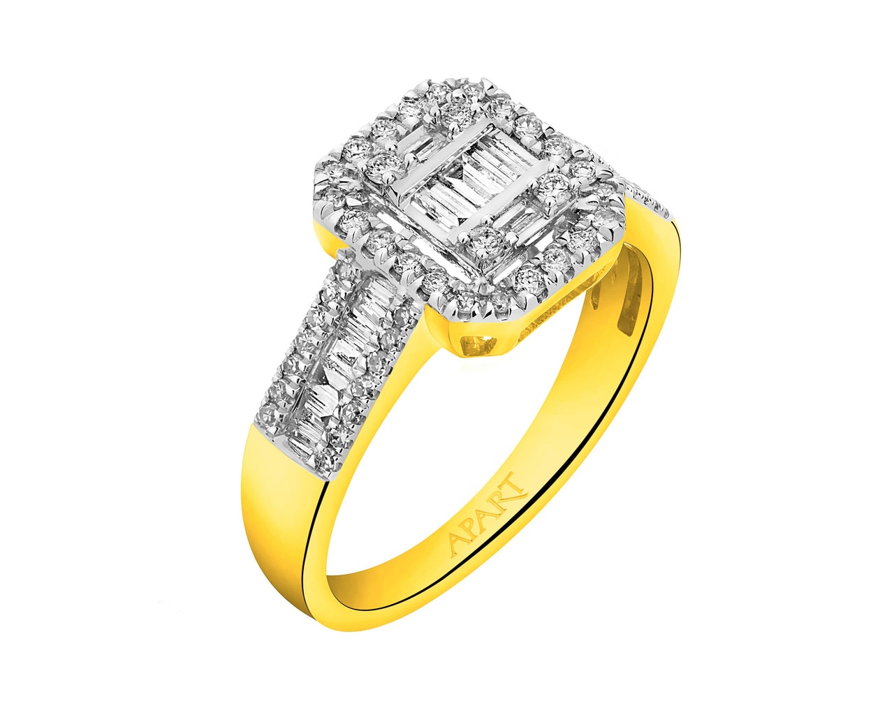 Zlatý prsten s diamanty 0,51 ct - ryzost 585