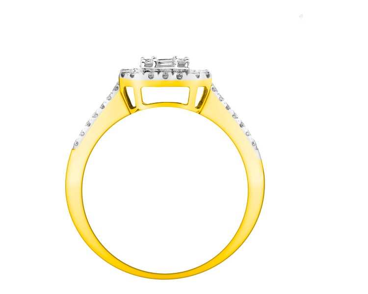 Gold ring with diamonds 0,51 ct - fineness 14 K