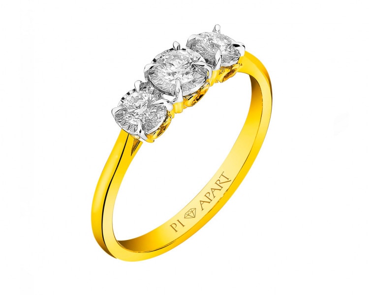 Vintage 14k Yellow and White Gold .30 Carat Diamond Ring Size 8 | eBay