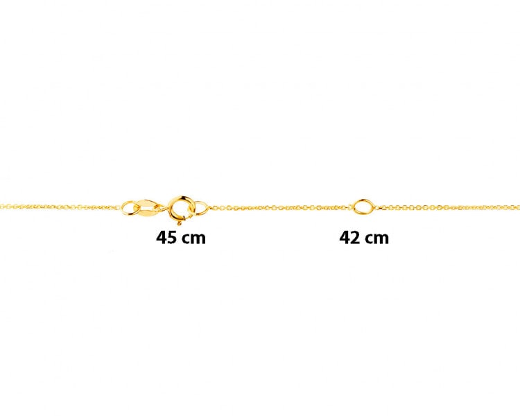 Zlatý náhrdelník s brilianty 0,14 ct - ryzost 585