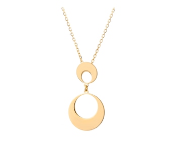 Gold plated silver necklace - rings