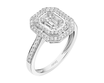 White gold ring with diamonds 0,66 ct - fineness 18 K