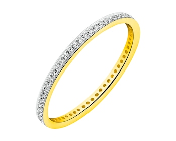 Gold ring with diamonds 0,15 ct - fineness 14 K
