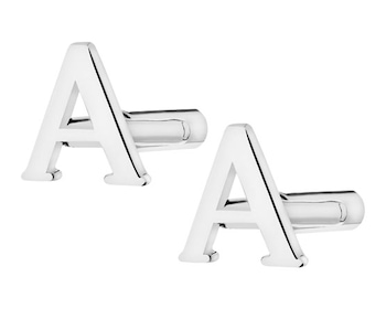 Silver cufflinks - letter A