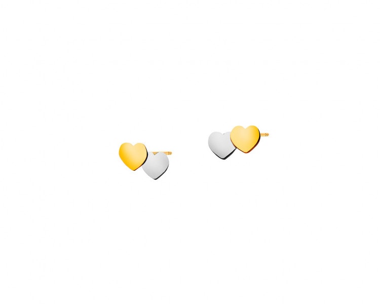 Gold earrings - hearts